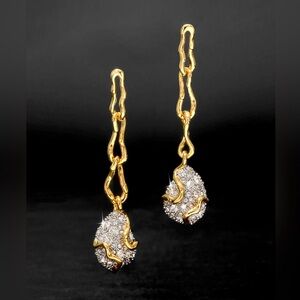 Alexis Bittar Solanales Crystal Linked Pebble Earrings
